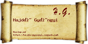 Hajdú Gyöngyi névjegykártya