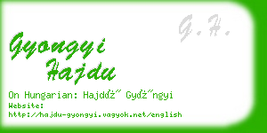 gyongyi hajdu business card